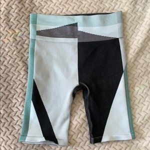 Nike color block high waisted biker shorts